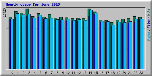 Hourly usage for June 2025